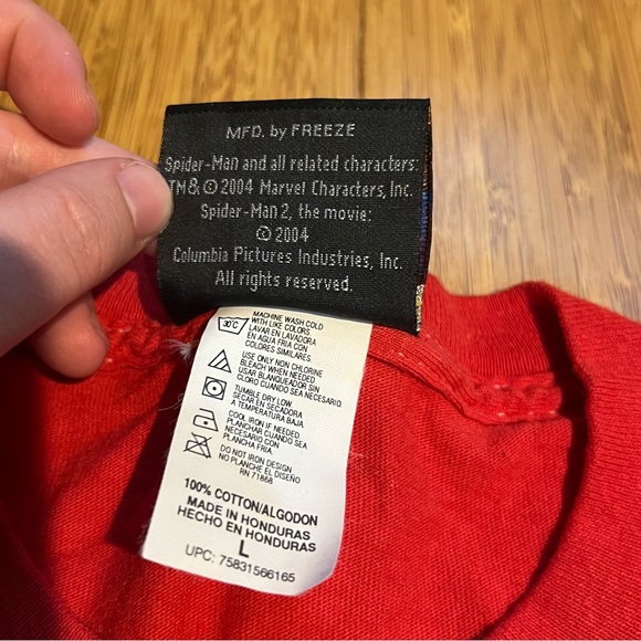 Vintage 2004 Spiderman 2 Movie Promo T Shirt Small Tie Dye Youth L 10-12 NWT - Picture 5 of 6